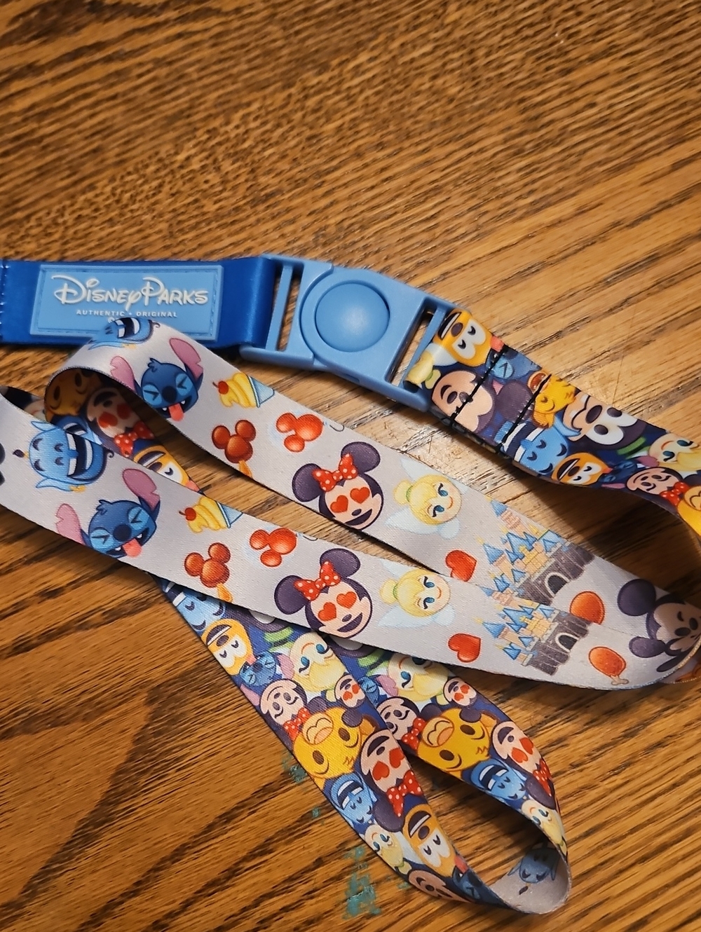 Disney Blue Tsum Tsum Lanyard with Multicolor Character Prints